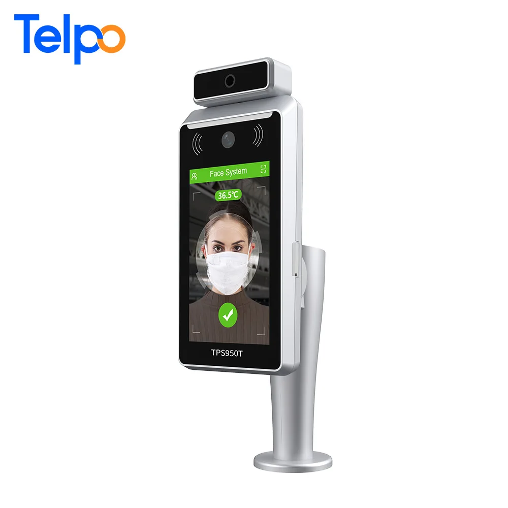 TPS950T Non Contact temperature Sensor Facial Recognition Access Control Biometric Attendance Machine