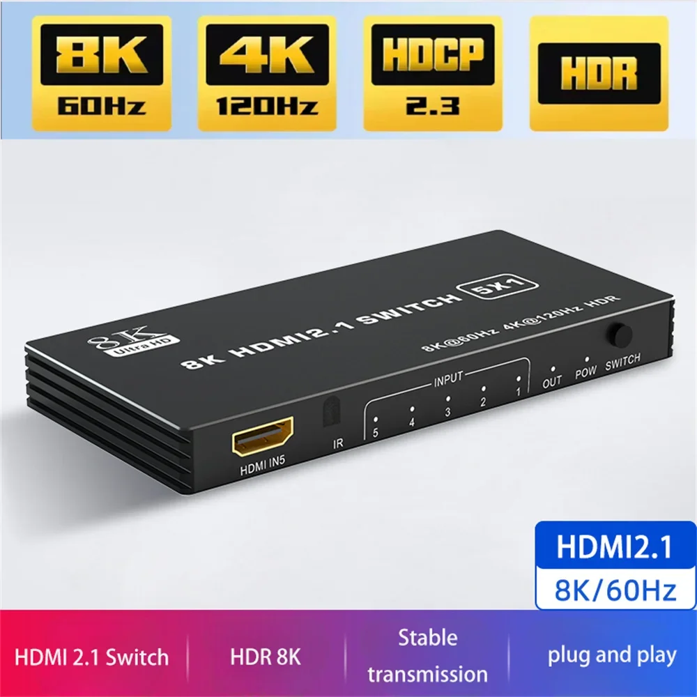 8K Hdmi 2.1 5 In 1 … - image