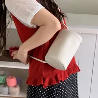 2026 New Women Lychee Pattern Small Pillow Bag Summer Fashion Boston Handbag Single Shoulder Crossbody Bag Small Bag Red Yellow - Image 6
