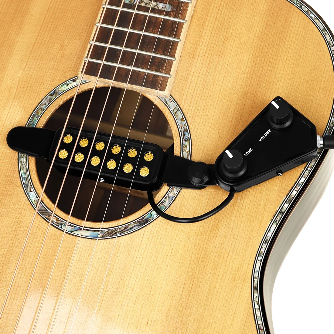 Acoustic Guitar Pickup Low Noise Sound Hole Professional Acoustic Guitar Violin Ukulele Pickup with Cable Guitar Accessories