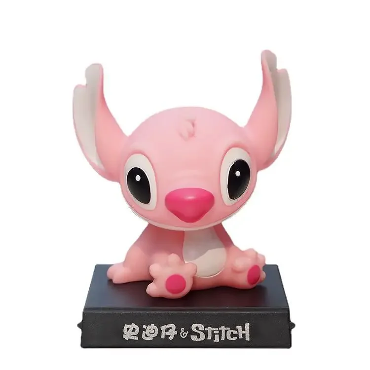 Neue Lilo & Stitch Anime Figuren Auto Schütteln Kopf Puppe Auto Innen Kawaii Tabletop Ornament Wackelkopf Kind Geschenke Kinder Spielzeug