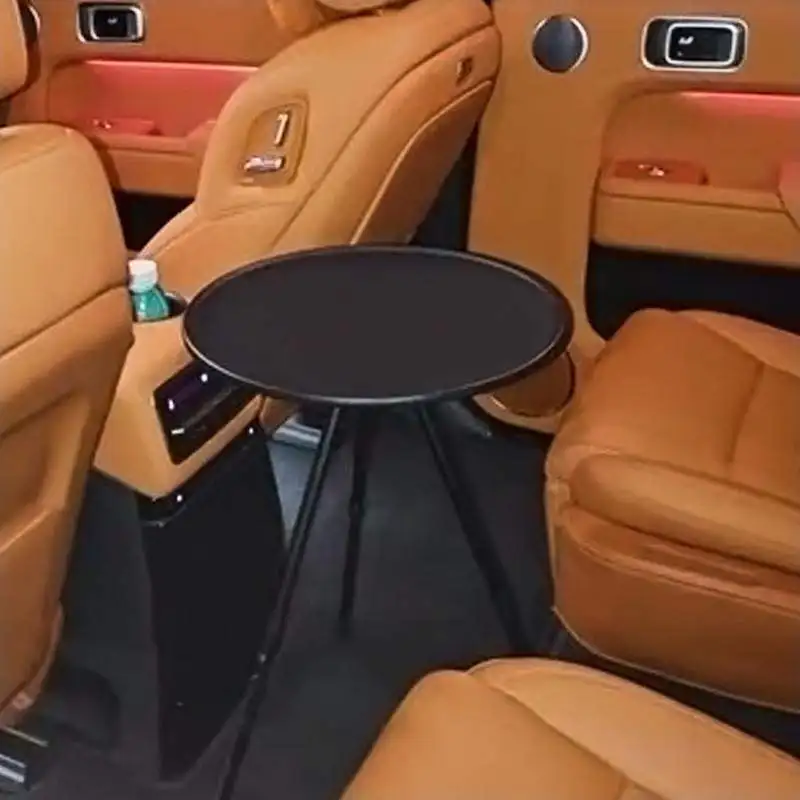 Aluminum alloy car folding table, portable and adjustable, expandable outdoor small round dining tables,