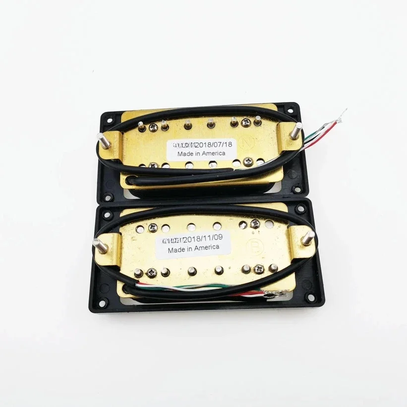 Atualizar captador humbucker captadores de bobina dupla 4c cablagem zebra/preto 1 conjunto