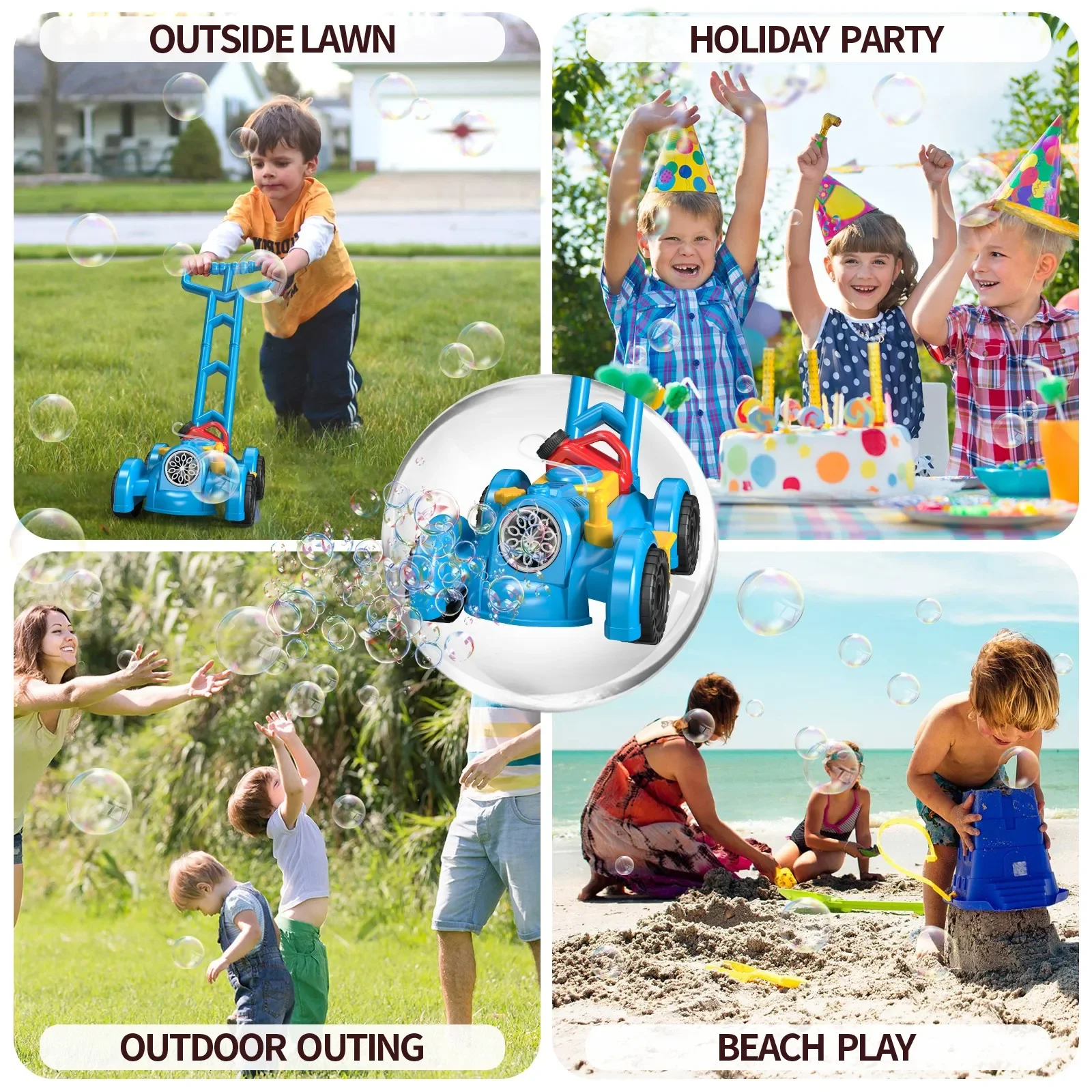 

Automatic Soap Bubble Stroller Walker Toys for Toddler Electric Bubble Maker Machine Outdoor Toys Gift for Kids