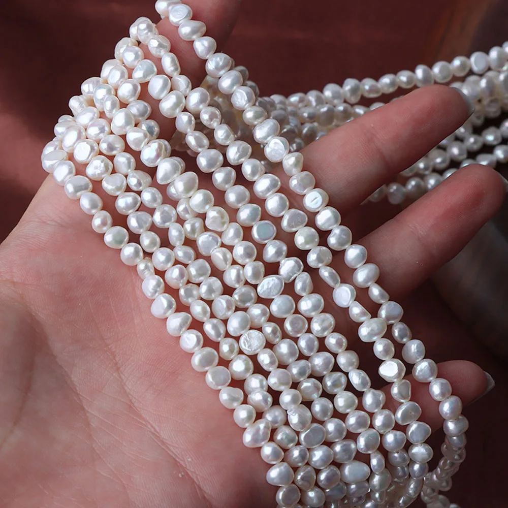 

AAA 4-5mm Irregular Shape Natural Freshwater Pearls Semi-finished Beads for Jewellery Making DIY Necklace Bracelet Accessories