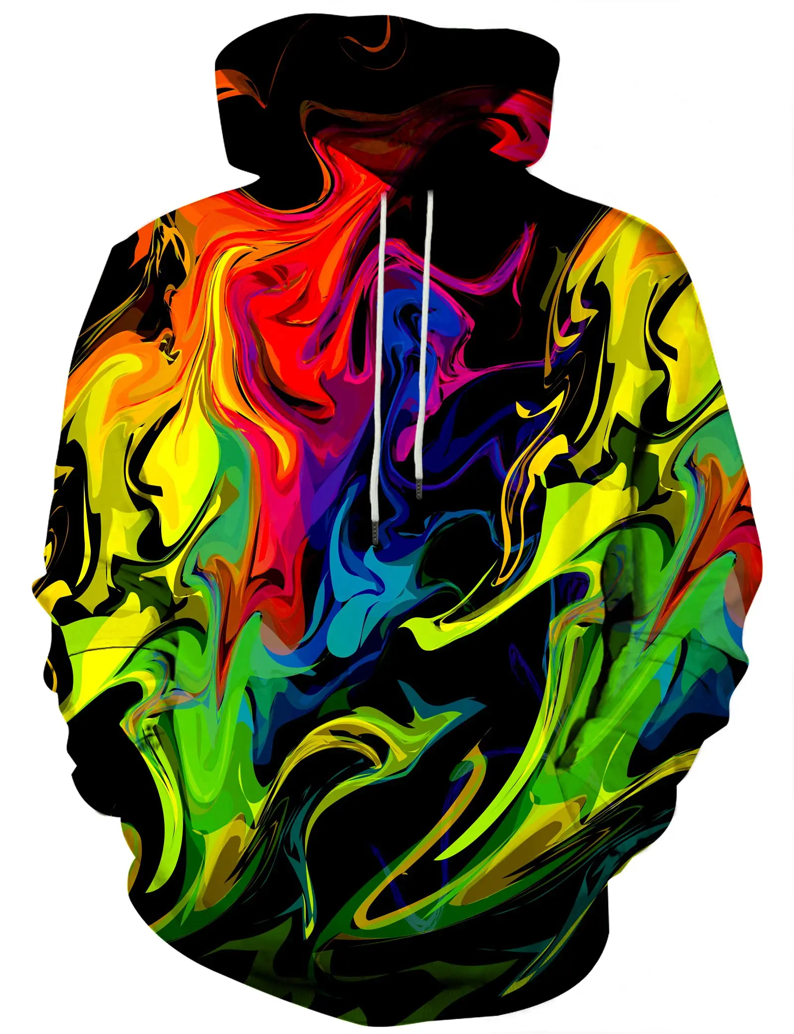 

2024 New Colorful Flame Hoodie 3D Sweatshirt Men and Women Hooded Loose Autumn and Winter Coat Street Clothing Jacket Hoodies