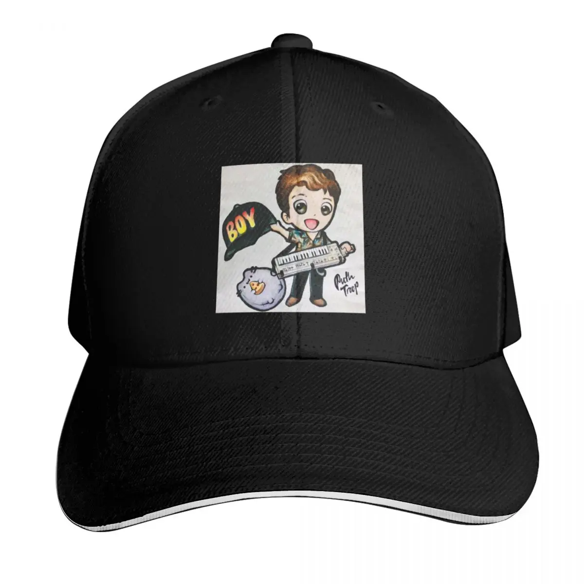 Charlie Puth BOY Chibi Baseball Cap Strapback Dad Hat Six Panel Structured Crown Sun Protection UPF 50+