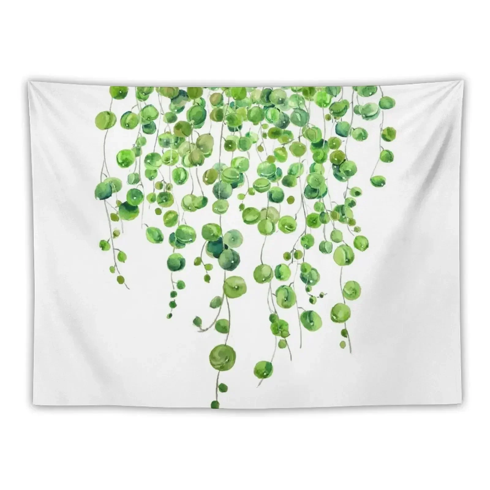 

green string of pearl watercolor 2020 Tapestry Room Decorator Bedroom Decoration Tapestry