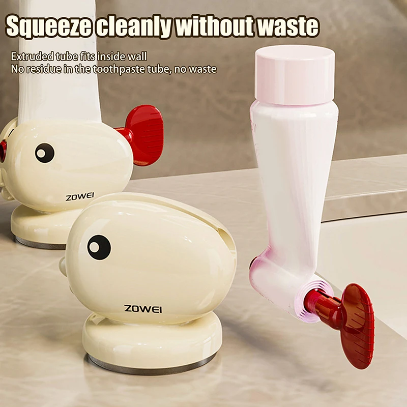 Suction Cup Whale Toothpaste Squeezer Manual Bathroom Accessories Rolling Toothpaste Squeezer Storage Rack Punch-free