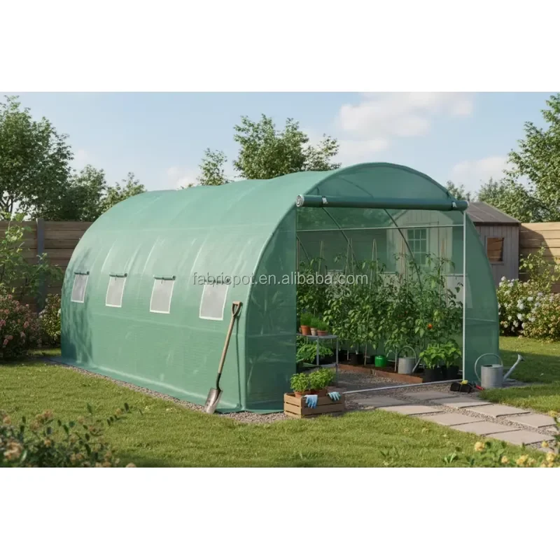 Easy Assembly Poly Tunnel Greenhouse for Gardens Hot Galvanized Steel Frame with Plastic Cover Vegetable Film