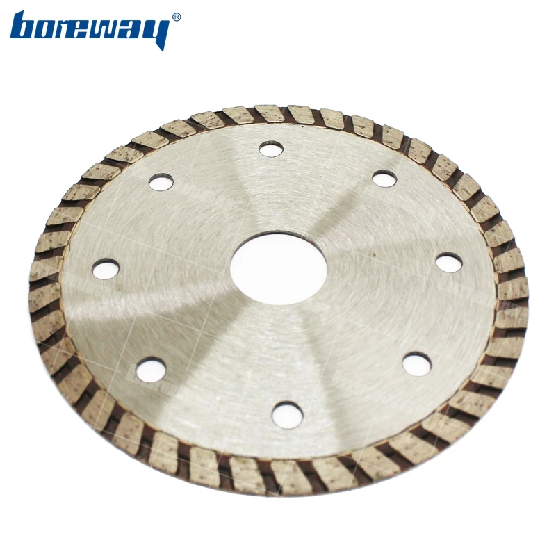 Boreway 1PC D115X2.2X7.0X22.23mm Diamond Hot Pressed Turbo Saw Blade Cutting Disc For Concrete Block Processing Diamond Wheel