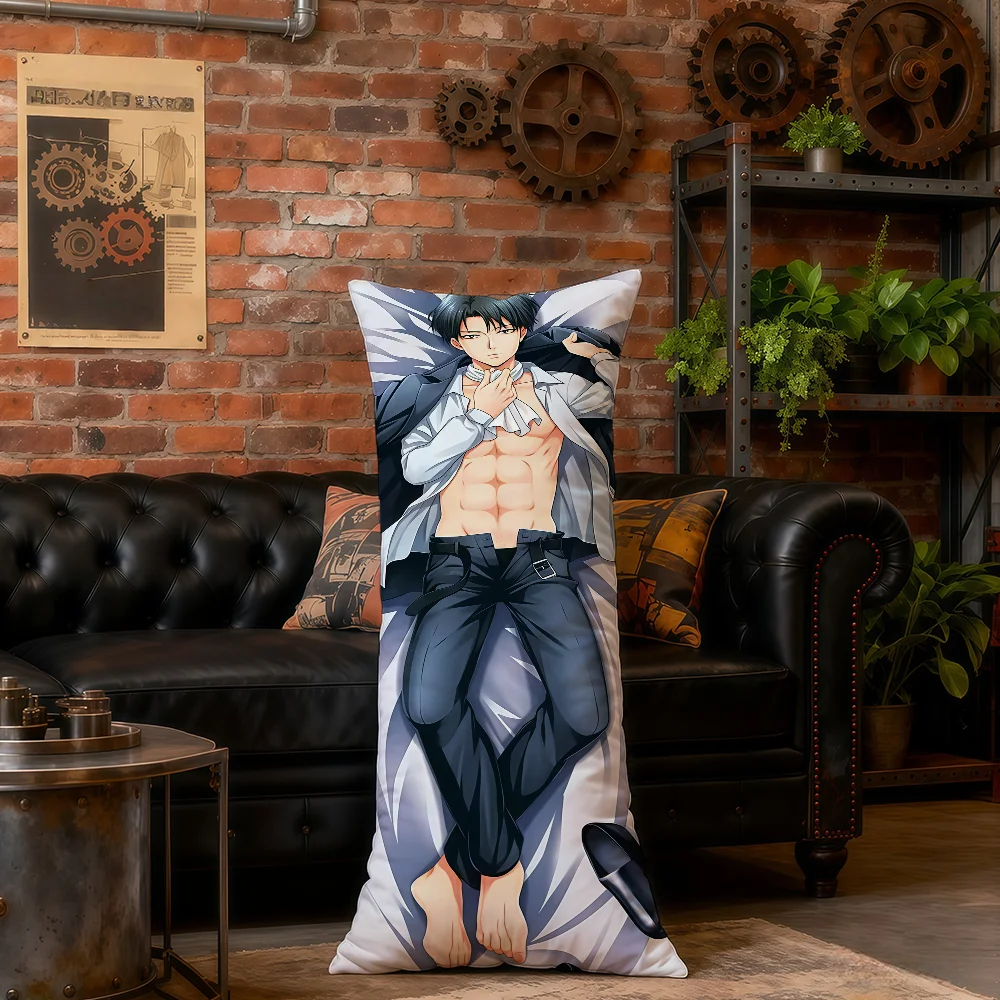 A-Attack on T-Titan L-Levi Ackerman Super Long Body 51x137CM Pillow Case Sofa Decoration Comfortable Bedding Cushion Cover