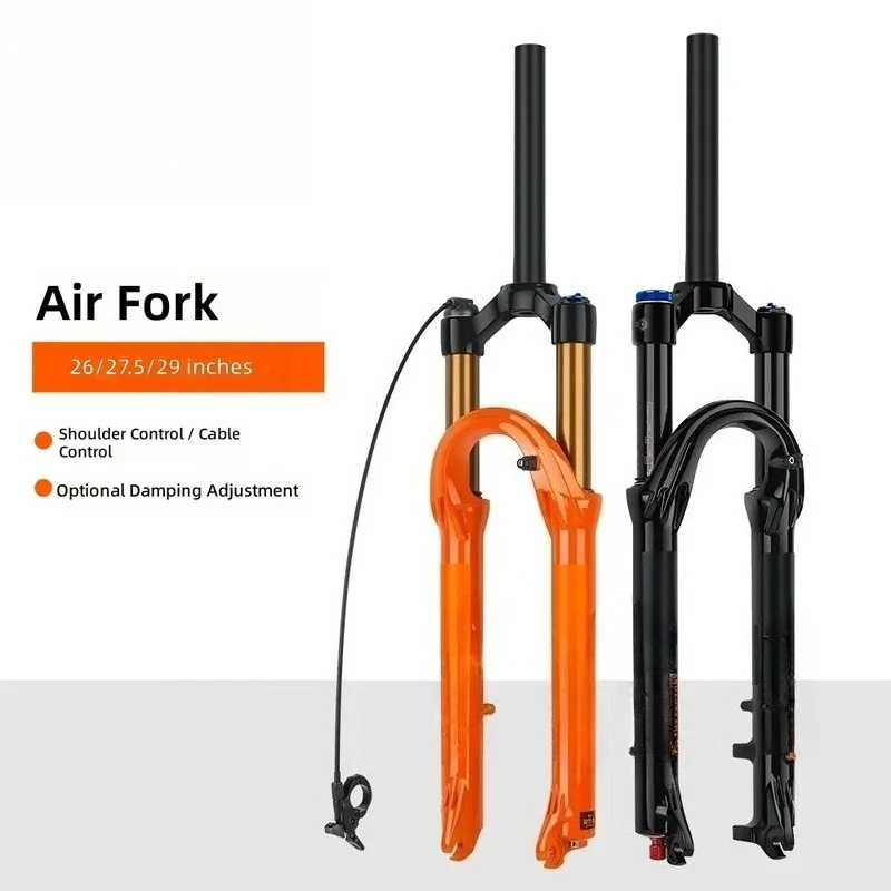 for Bolany Mountain Bike Front Fork 27.5 29 Inch Shock Absorbing Air Pressure Magnesium Alloy Suspension Fork Accessories