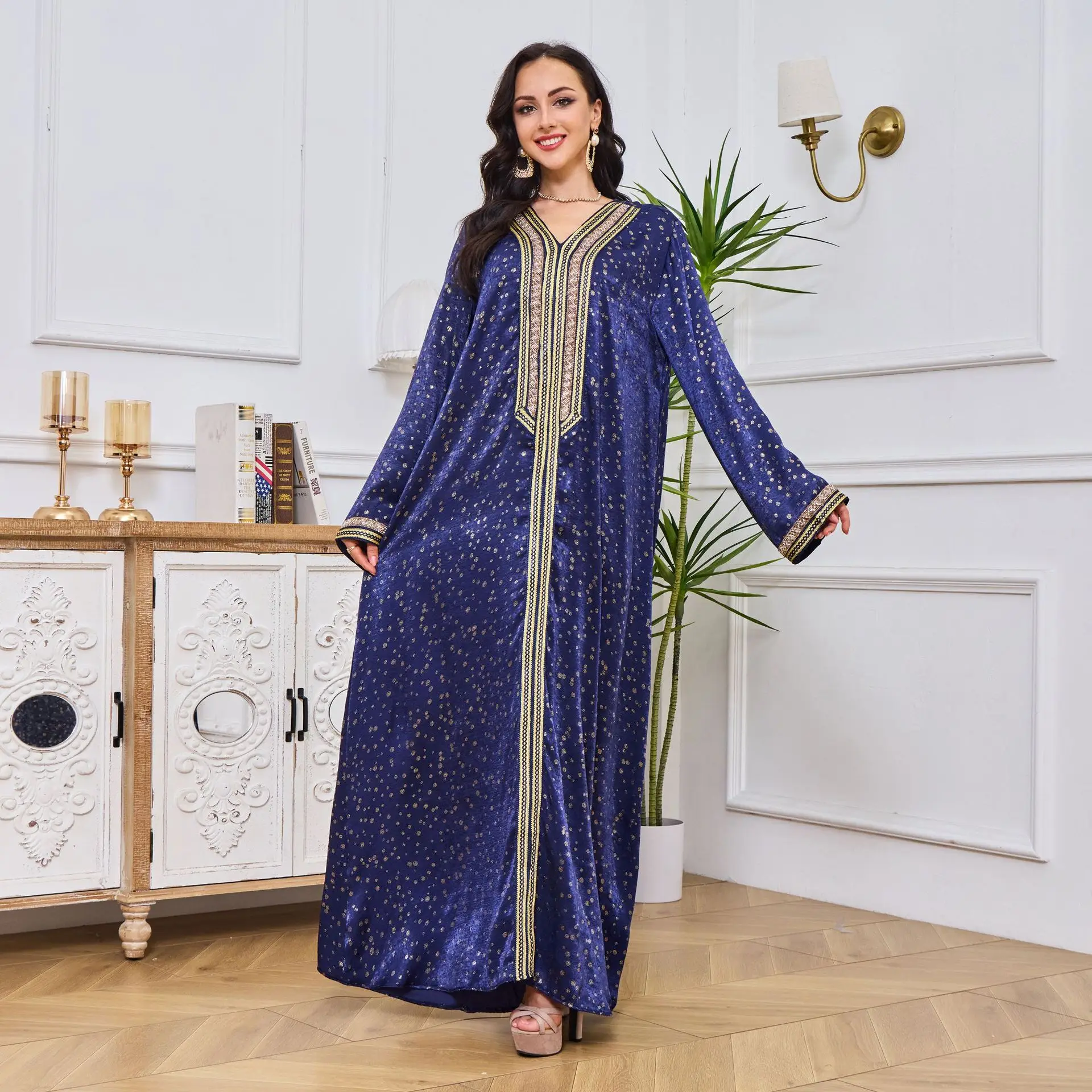 

Women Long Dress Abaya Muslim Eid Islam Arabic Middle Eastern Clothing Jalabiya Caftan Evening Party Dresses Robe Vestidos