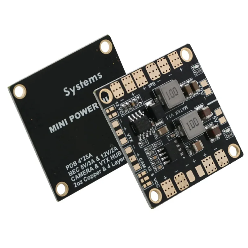 -ESTR For Matek Mini Power Hub Power Distribution Board PDB With BEC 5V 12V For FPV QAV250 ZMR250 Multicopter Quadcopter, Durabl