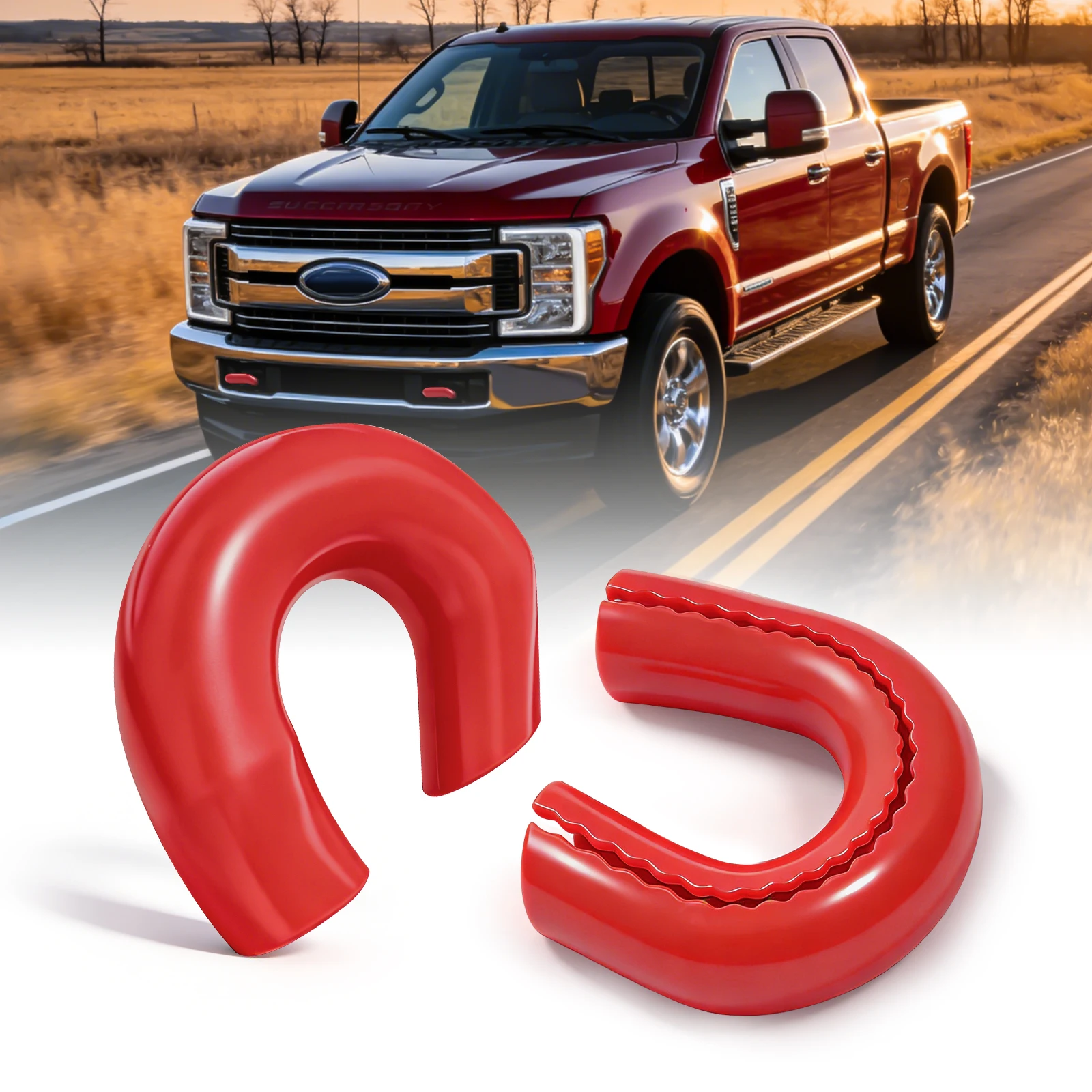 

Tow Hook Covers for Ford Super Duty F250 F350 F450 2017-2026 Thicken Upgrade, Tow Hitch Covers Accessories