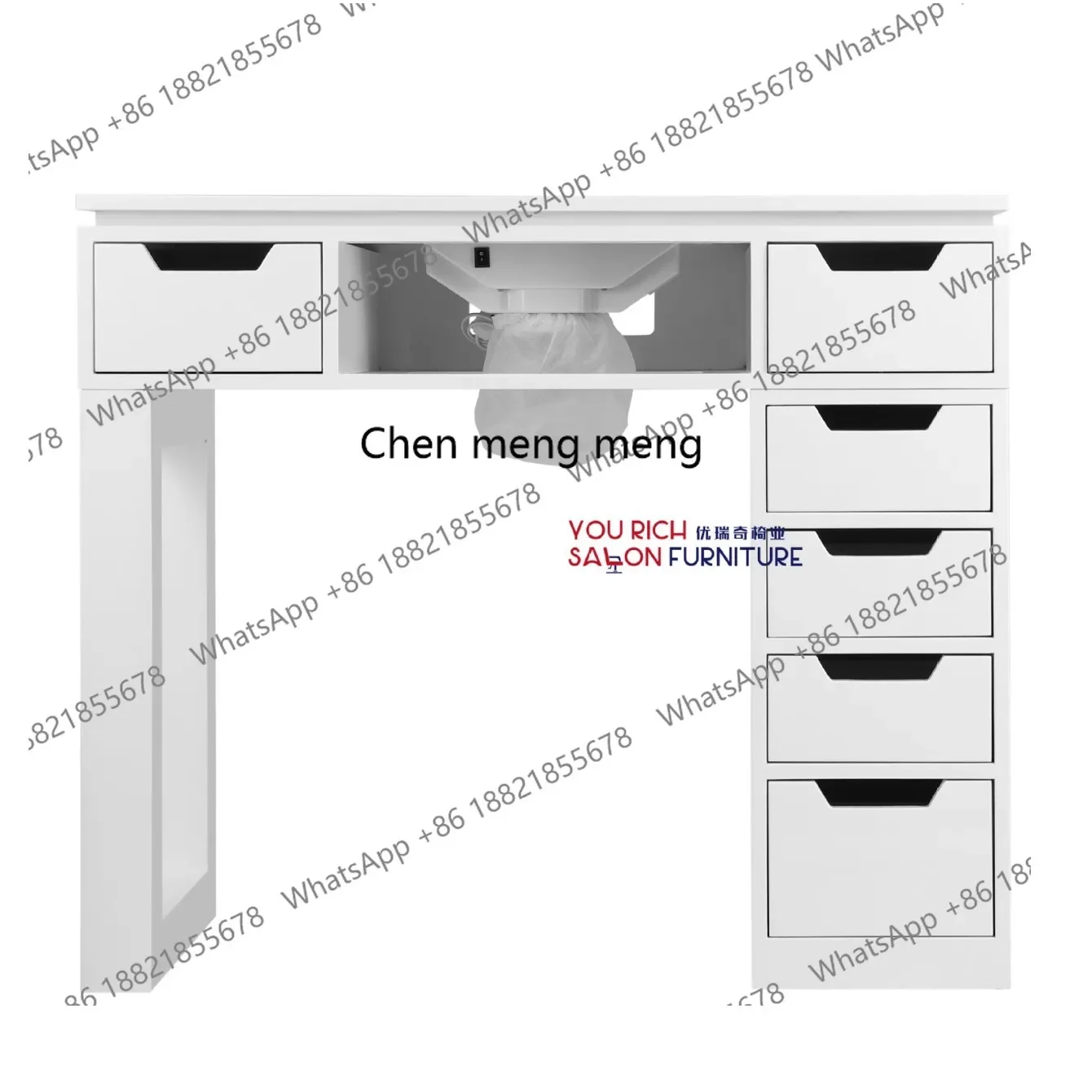 01A White manicure table, manicure workbench, manicure and beauty salon table
