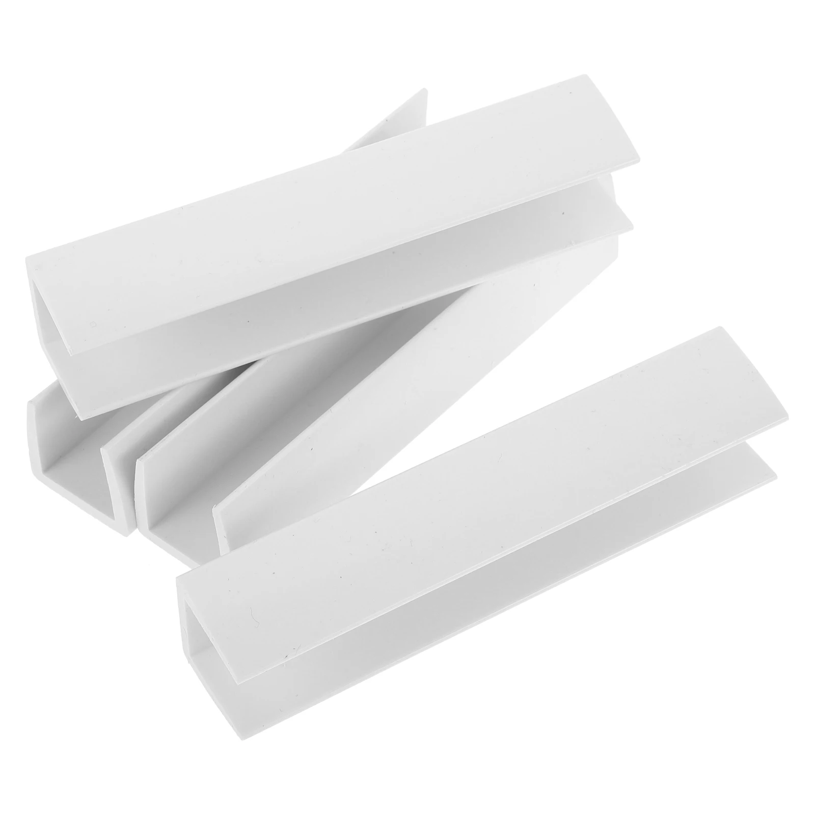 

4pcs White Dog Fence Reinforcement Grooves Indoor Pet Gate Child Safety Stair Gates Household Practical Reusable Plastic