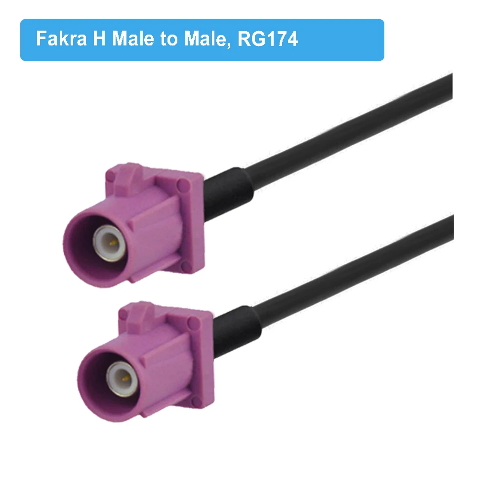 RG174 Fakra H Male to Male Adapter Cable Satellite Radio GPS Antenna Extension Cable Coax Pigtail for XM Radio SKYFi SKYFi2