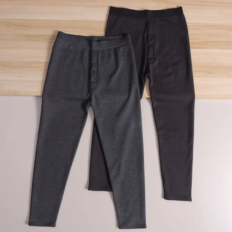 

Warm Men's Underwear High Elasticity Fur Lined Thermal Bottoms Comfortable Base Layer Pants for Autumn And Winter