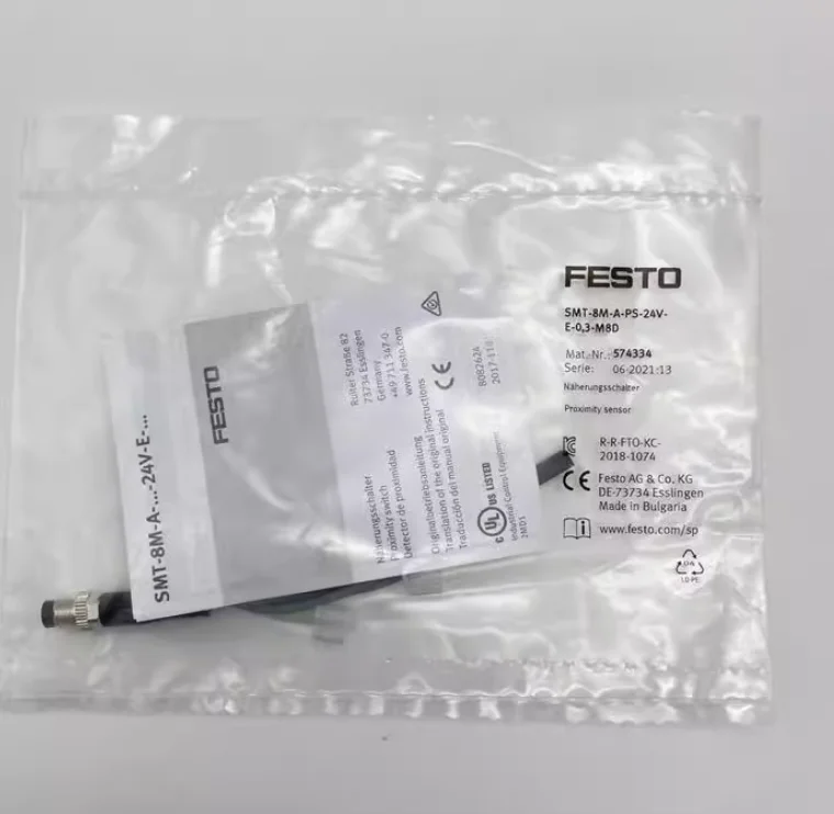 

New original FESTO proximity switch 574334-SMT-8M-A-PS-24V-E-0.3-M8D 574337-SMT-8M-A-PS-24V-E-0.3-M12