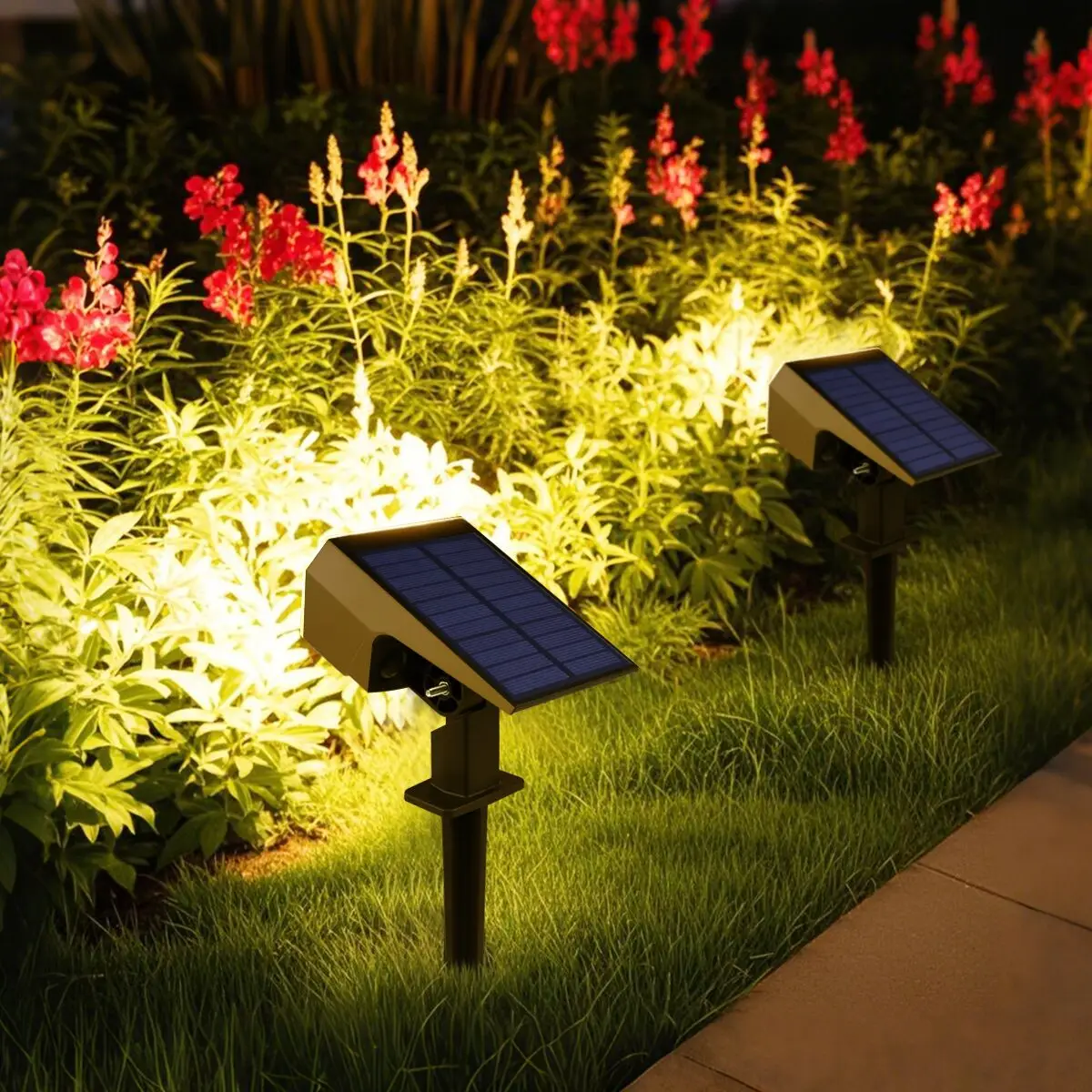 

1200mAh Battery Power Outdoor LED Solar Spot Light Waterproof Garden Spotlight For Yard Backyard Lawn Walkway Landscape Decor