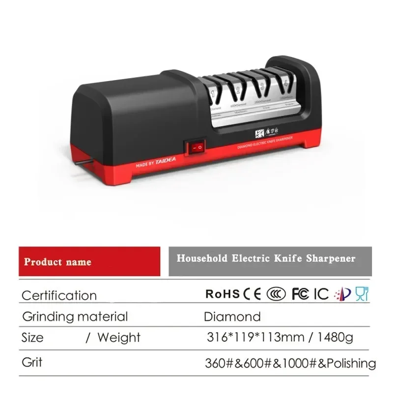 TAIDEA TG2102 Profesjonalna elektryczna ostrzałka do noży EU PLUG Moc 18W — zdjęcie 6