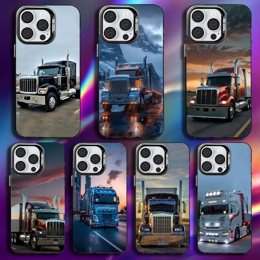 

Cool Heavy Truck Car Phone Case For iPhone 17,16,15,14,13,12,11,Pro,Max,Plus,Mini,XS,SE Anti Fall Black Matte Hard Bumper