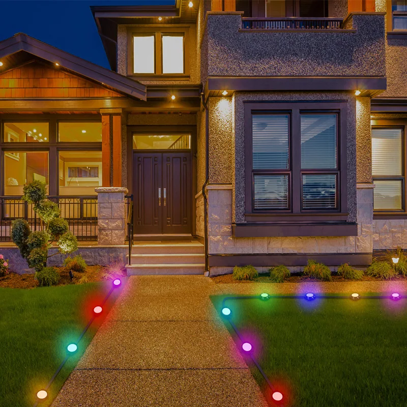 Cross-border ambient light, floor plug ambient light, lawn garden decoration and lighting, outdoor waterproof smart APP