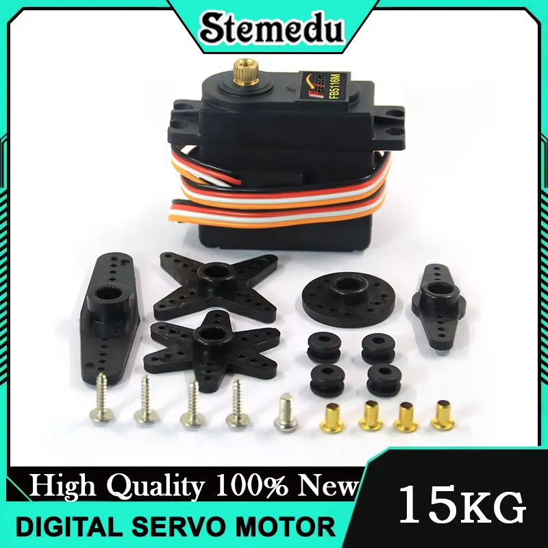 

FB5116M 15kg Digital Servo Position Feedback 300° Metal Gear Core Motor for 1/8 1/10 RC Car Airplane Uncontrollable