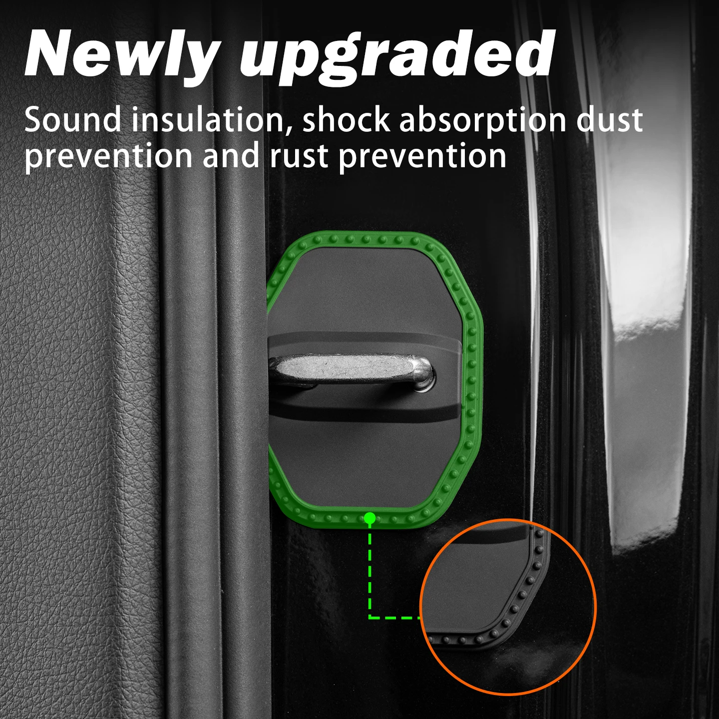 2/4 قطعة سيليكون قفل باب السيارة غطاء واقية الديكور الحال بالنسبة لمرسيدس بنز CLA الفئة C117 X117 2013-2019 2016 2017 2018 #5