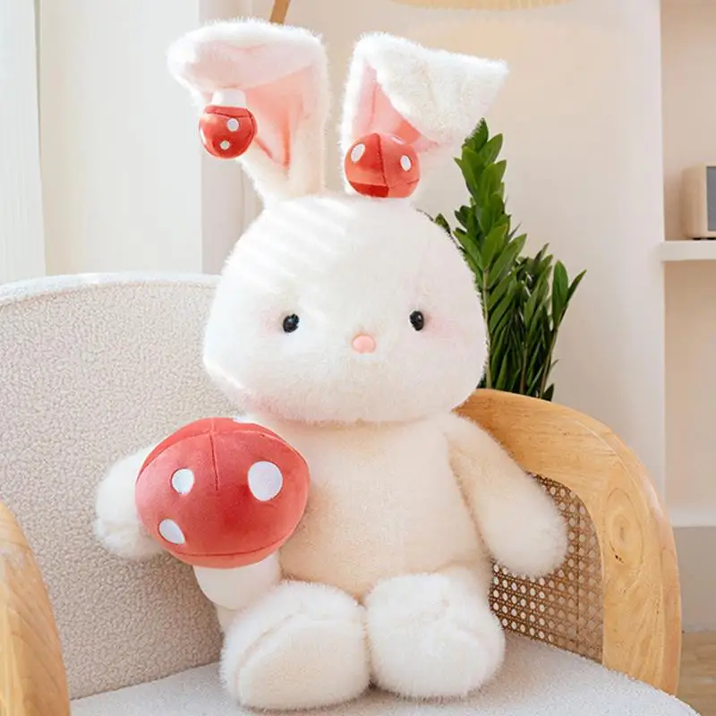 Stuffed Bunny Plush Stuffed Figure Toy With Mushroom Cuddly Character Collection Hugging Plush Dolls For Home Decoration Toy