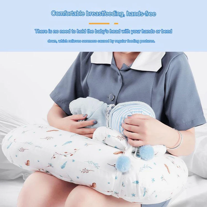 Baby Pillow Cotton Newborn Breastfeeding Pillow Soft Baby Learning Pillow Multifunctional Anti-spit U-Shape Pillow