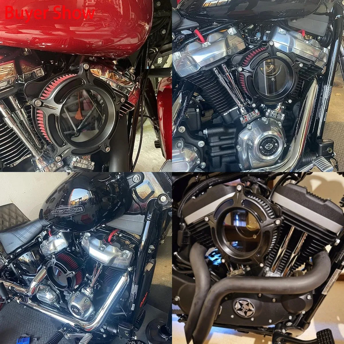 Motorcycle CNC Air Filter Cleaner System Intake Kit For Harley Sportster Iron 883 1200XL Touring Road King Softail Dyna Fat Boy