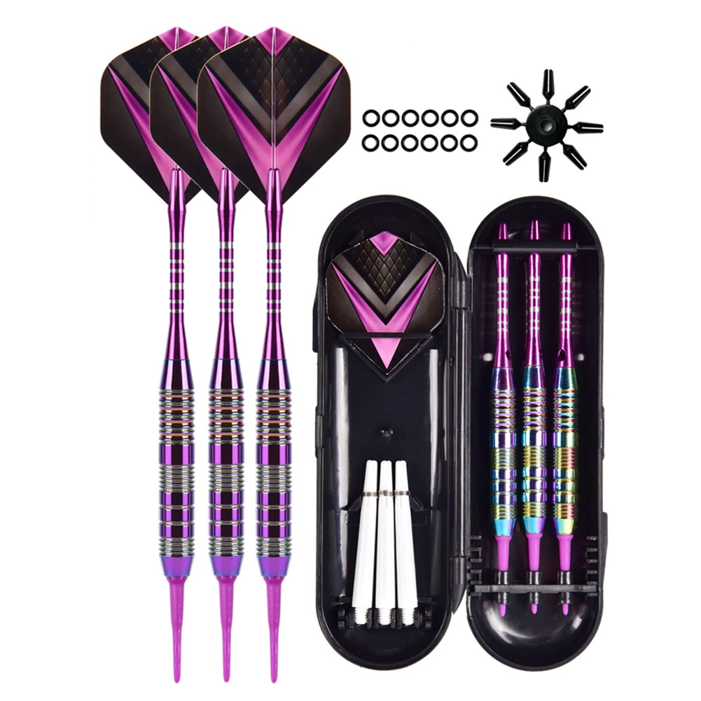 

Набор дротиков для метания мишеней, 3 шт., с защитниками для полетов, набор дротиков с пластиковым наконечником для доски для дартса