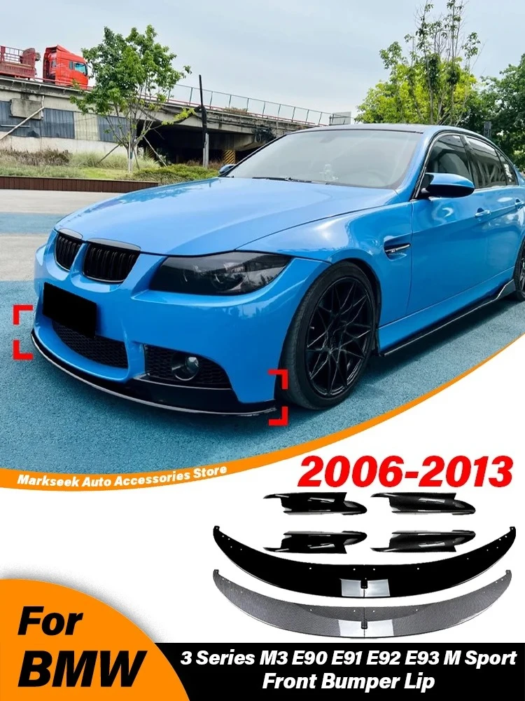 Do BMW serii 3 M3 E90 E91 E92 E93 M-Sport 2006 2007 2008 2009 2010 2011 2012 2013 Przedni zderzak z wargą Splitter Akcesoria zewnętrzne — 2