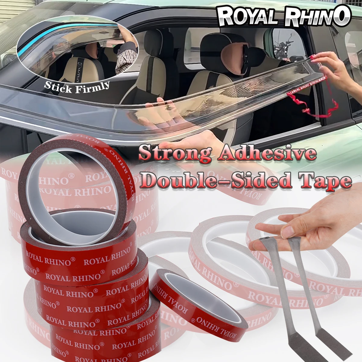 Royal Rhino Grey Adhesive Acrylic Double Sided Adhesive-High Density Strong Adhesive Waterproof Automotive Electronic Products