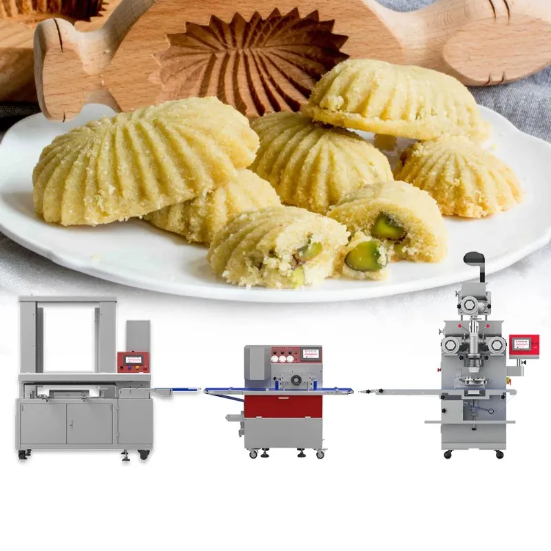 Fully Automatic Maamoul Encrusting Making Machine Production Line Mooncake Machine