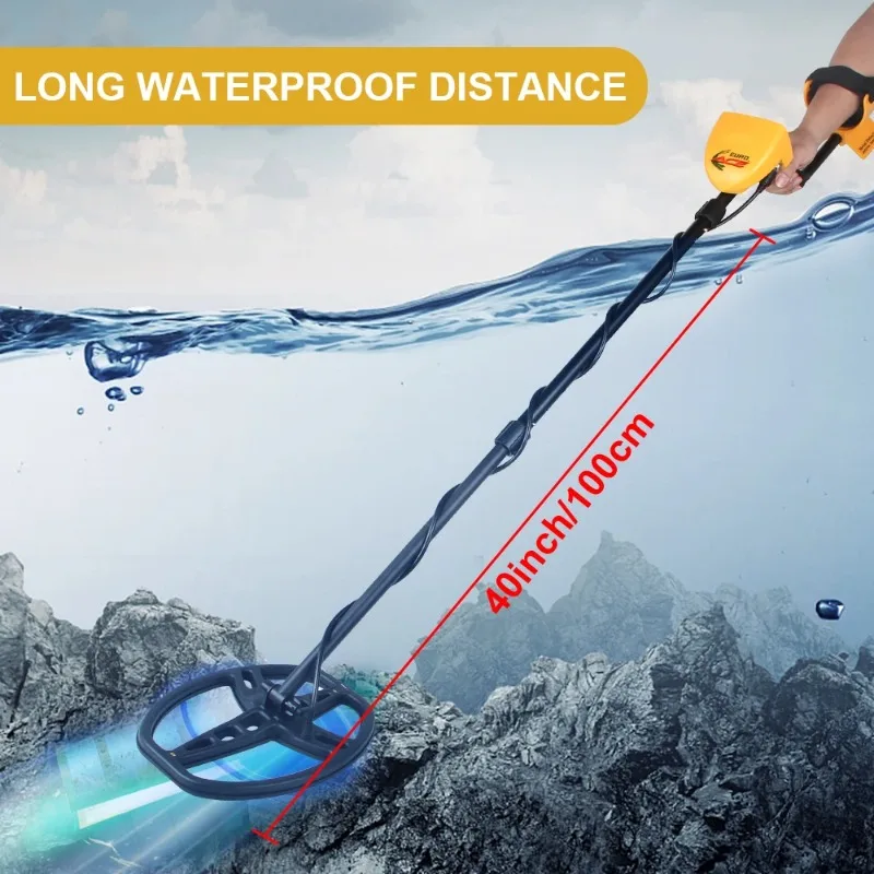 TC-500 Metal Detector Waterproof Underground Professional Gold Detector 100CM for Adults Treasure Finder Pinpointing