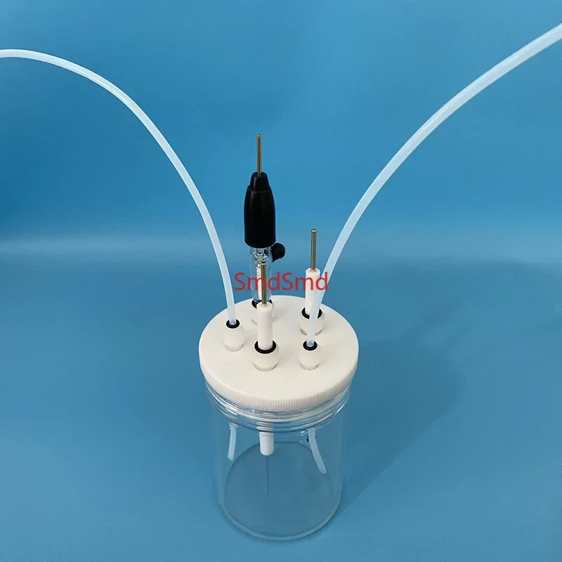Sealed electrolytic cell, three electrode system electrolytic cell. The electrolytic cell is equipped with electrodes.
