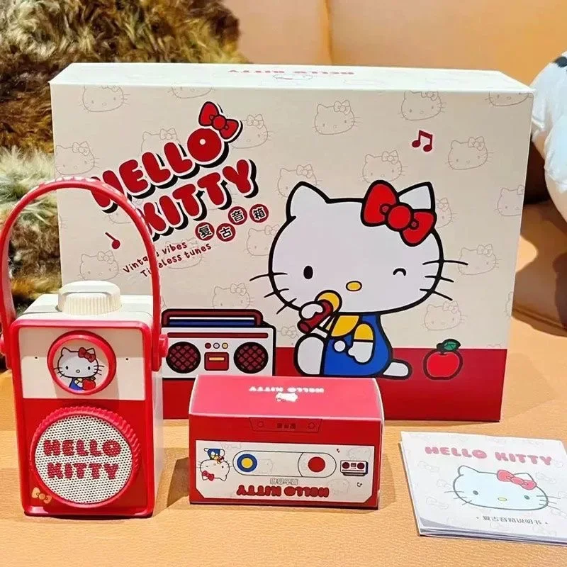 Sanrio Hello Kitty Bluetooth Speakers MG21-39 Kawaii Retro Camera Audio Anime Action Figurine Decor Sound Box Hello Kitty Toys image 3