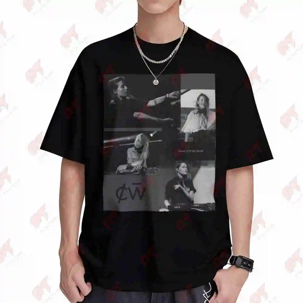 Charlotte De Witte Black And White Short Sleeve Tee 100% Cotton T-Shirt