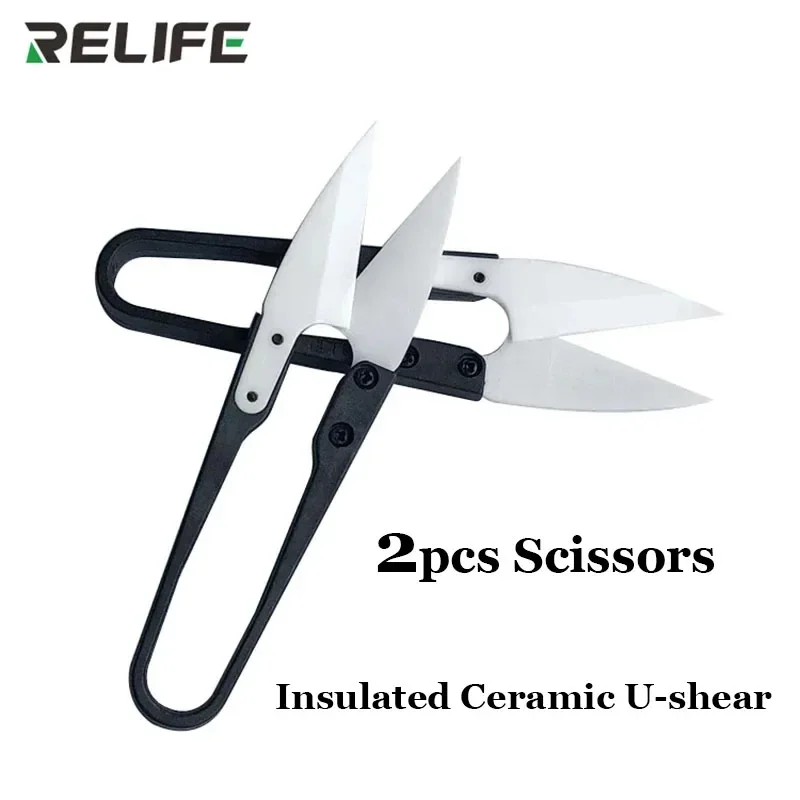 Piezas Relife-Tijeras de seguridad para reparación de batería, herramienta de mano para aislamiento antiestático, 2 RL-102