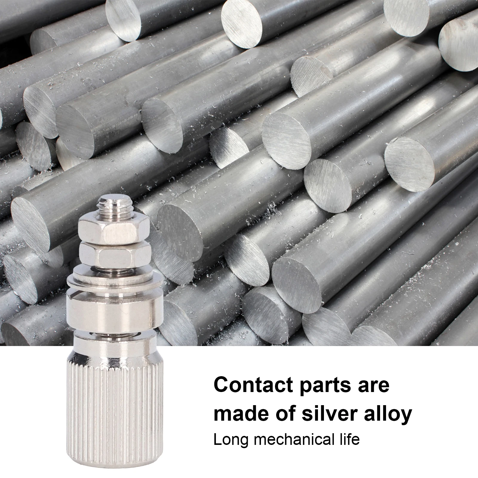 

2 шт., контакт из серебряного сплава, клеммная колодка без изоляции, заземляющая клемма 50025