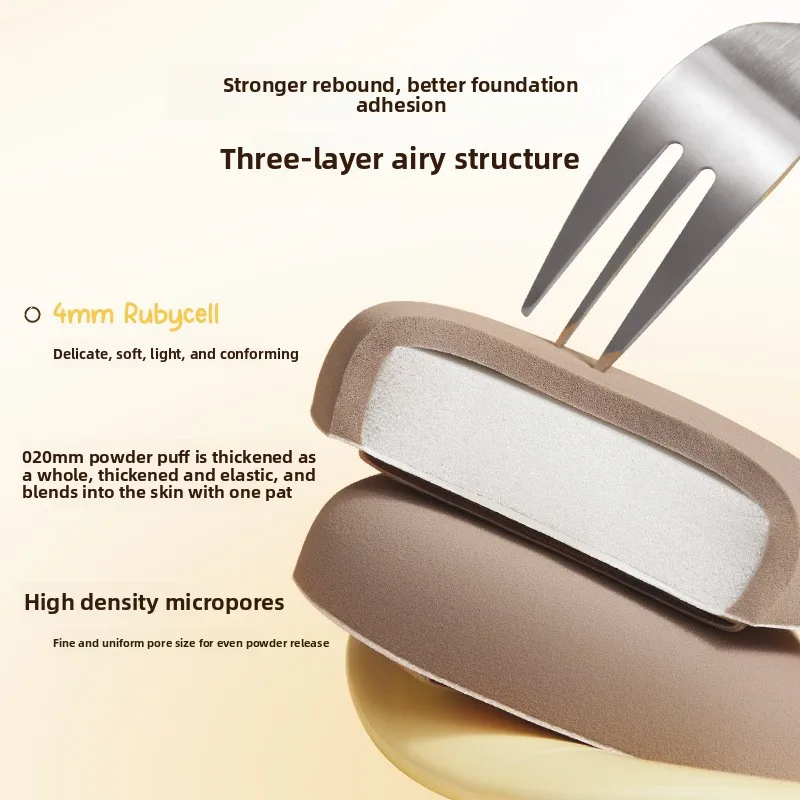 Everbab Makeup Puff Fat Triangle Soft Air Cushion Puff for Liquid Foundation Powder