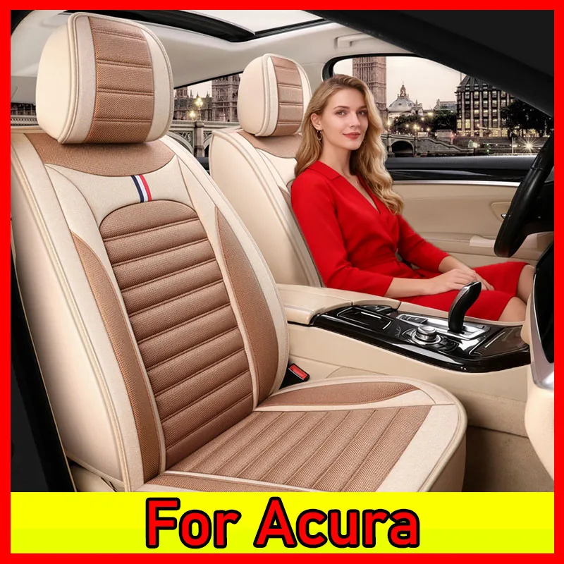 

NEW Car seat cover wear-resistant linen breathable comfortable full set of 5 seats fully wrapped seat cover For Acura