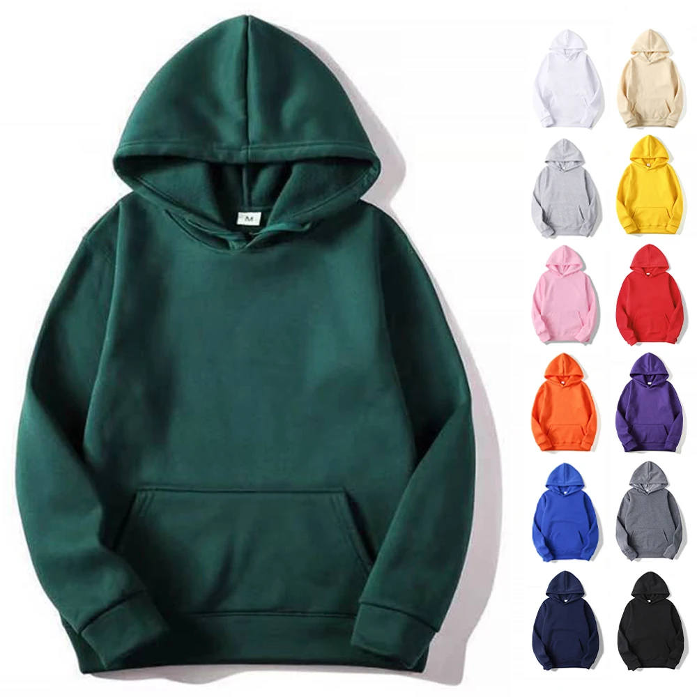 Blank Fleece Fashion Hoodies Men Pull Over Wholesale Hooded Sweatshirt Unisex Cheap Solid Hoodie In Bulk Sudaderas Con Capucha