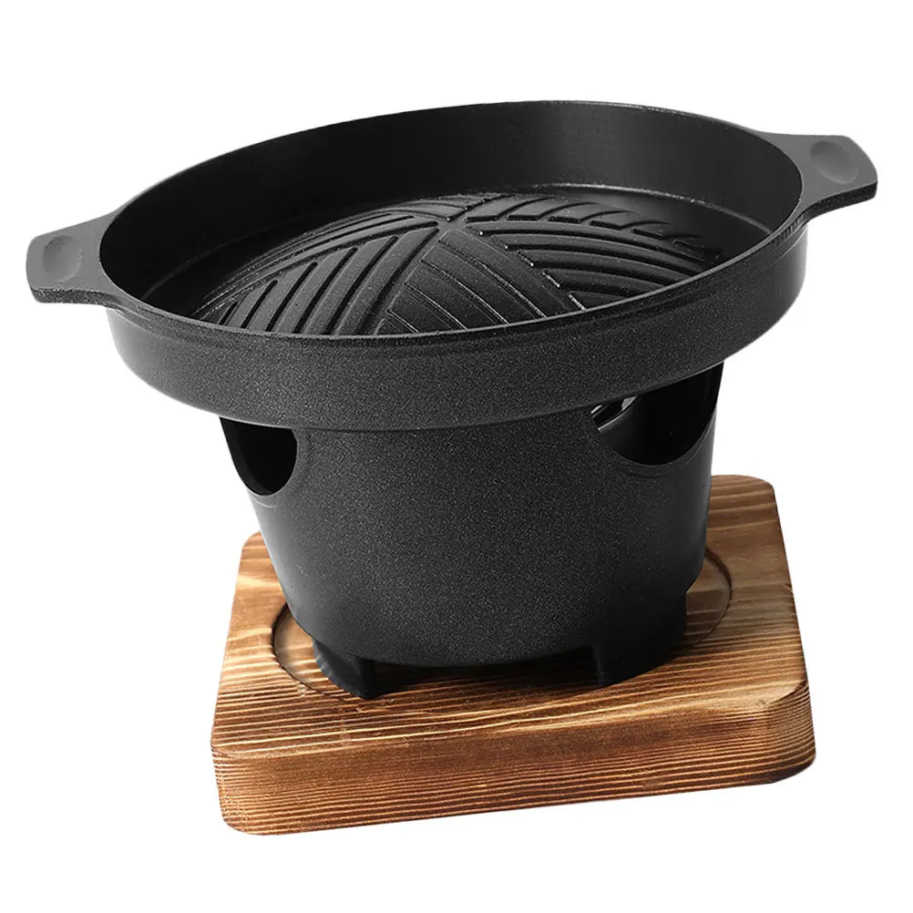 

1set 1Set Home Smokeless Barbecue Grill Non-Stick Roasting Oven Indoor Bbq Tool Flat Base Aluminum Grilling Oven For Vegetables