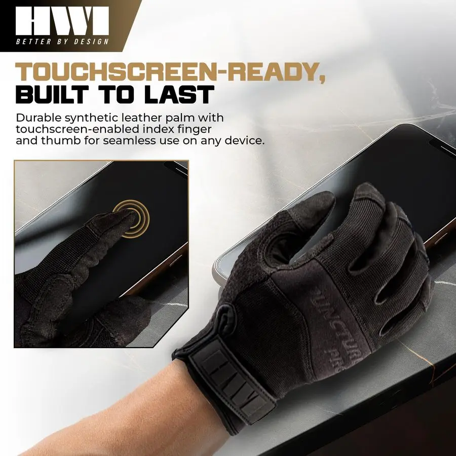 Gear HPG100 Puncture Pro Duty Glove CutResistant, Hypodermic Needle Protective, Touchscreen Capable