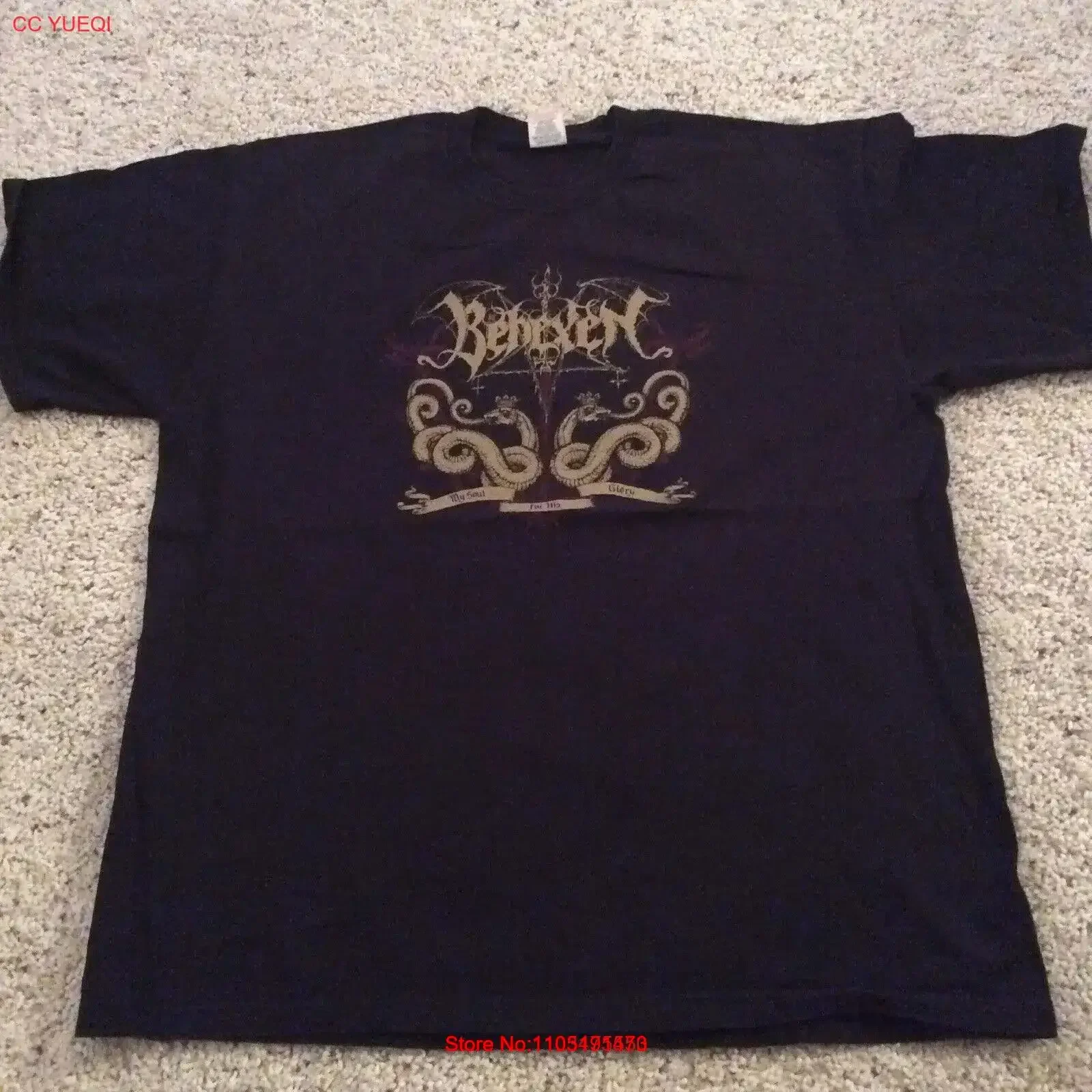BEHEXEN mon âme pour t-shirt XL l'inquisition du sabme Urgehal Urfaust Empyrium vintage lavé vêtements de créateurs doux unisexe